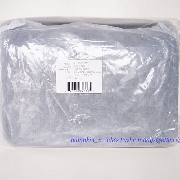 NWT Rebecca Minkoff Chevron Jumbo Quilted Leather Shoulder Bag BLACK BLACK AUTH! - Picture 5 of 14